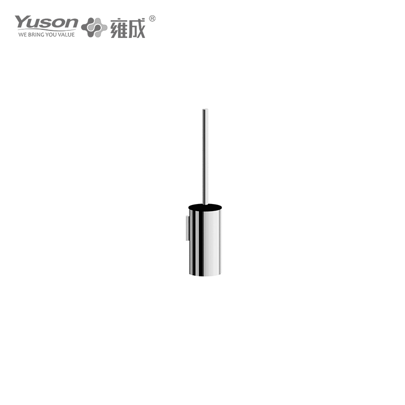 27390 Sleek Bathroom accessories, Toilet Brush with Frosted/Tempered Glass cup,Zinc/Brass/SUS Toilet Brush, wall- mounted(Series 27300)