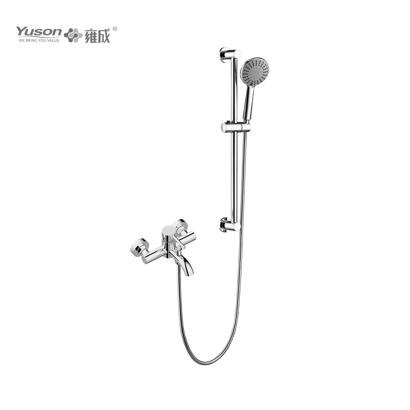 2011-10K2 SUS304 stainless steel wall-mounted hot&cold water bath&shower mixer with showerhead&sliding bar