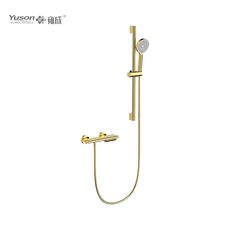 2093-20K2 Brass wall-mounted single lever hot&cold water shower mixer with showerhead&sliding bar