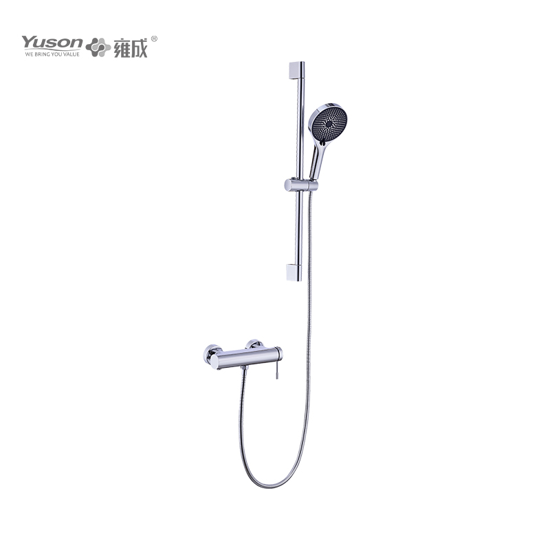 2122-20K2 Brass wall-mounted single lever hot&cold water shower mixer with showerhead&sliding bar