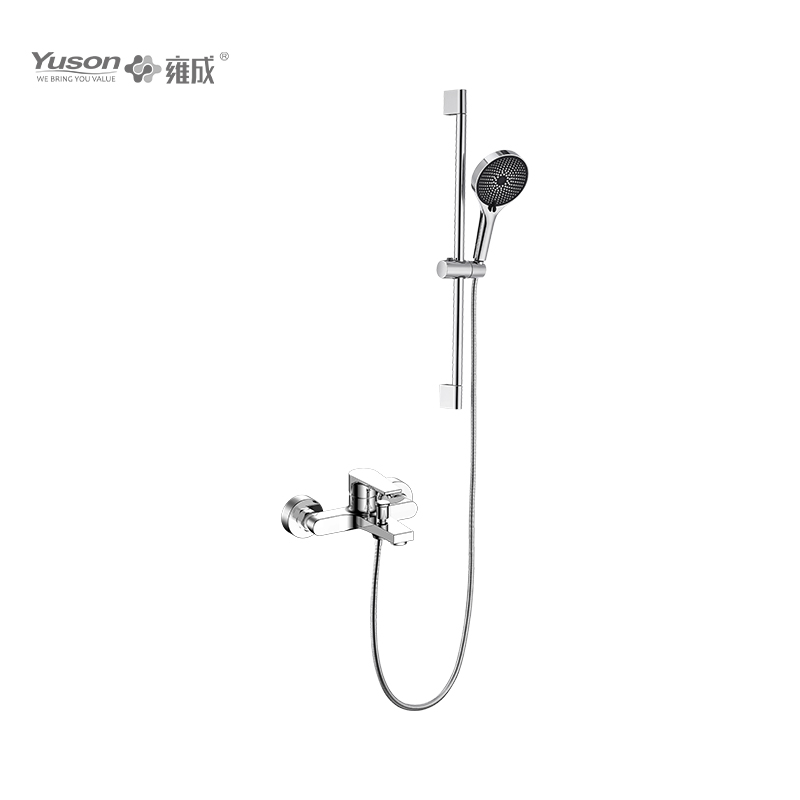 3397-10K2 Brass wall-mounted single lever hot&cold water bath&shower mixer with showerhead&sliding bar